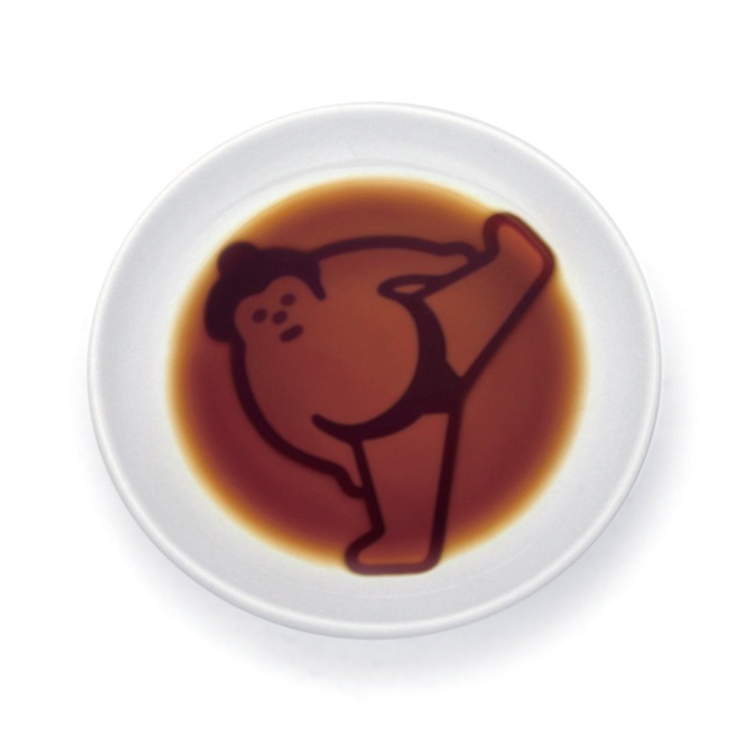 层次酱料碟-相扑选手抬脚 - 浅碟/小碟子 - 陶 