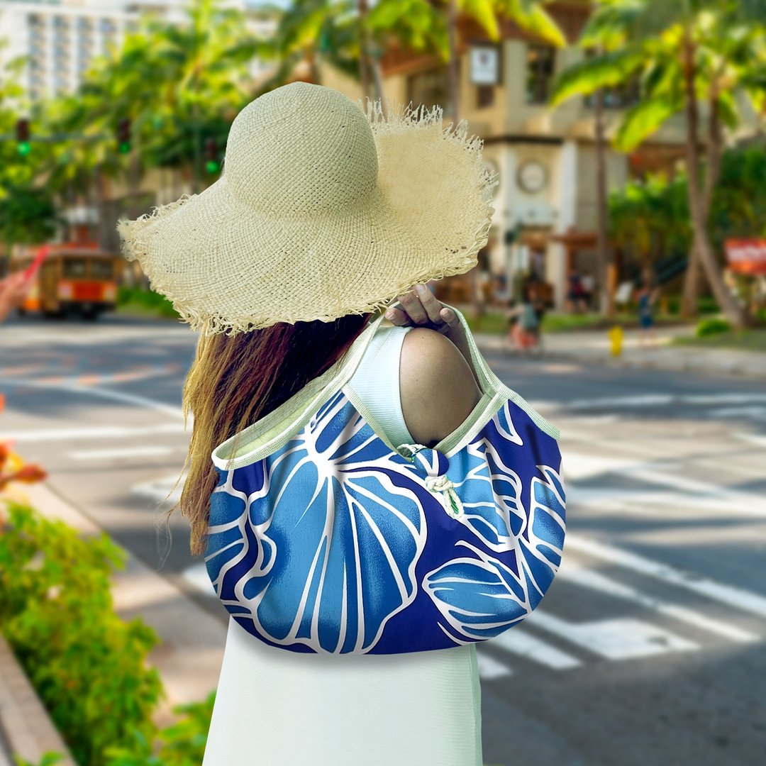 Hawaiian Ohana Bag【L-fit】Haunani Blue - 侧背包/斜挎包 - 棉 蓝色