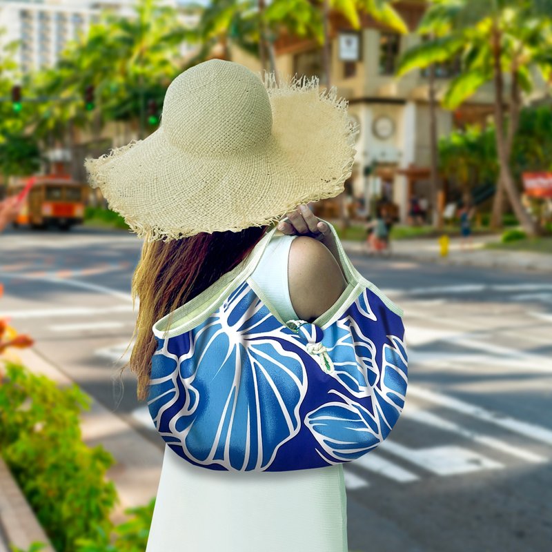 Hawaiian Ohana Bag【L-fit】Haunani Blue - 侧背包/斜挎包 - 棉 蓝色