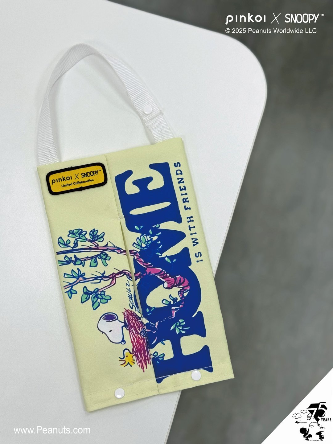 【Pinkoi x SNOOPY】专业 面纸套 史努比 浅绿树枝 - 露营用品 - 聚酯纤维 绿色