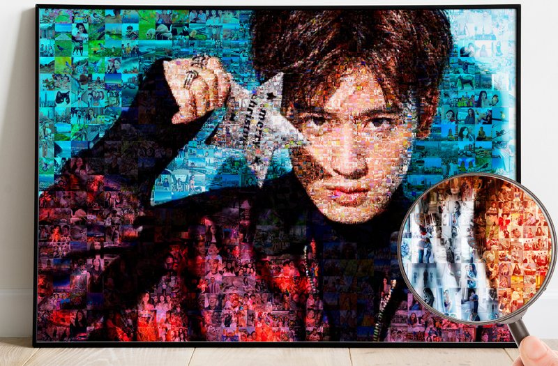 Photomosaic - 婚礼打印婚礼拼贴艺术打印个性化婚礼照片 - 海报/装饰画/版画 - 其他材质 