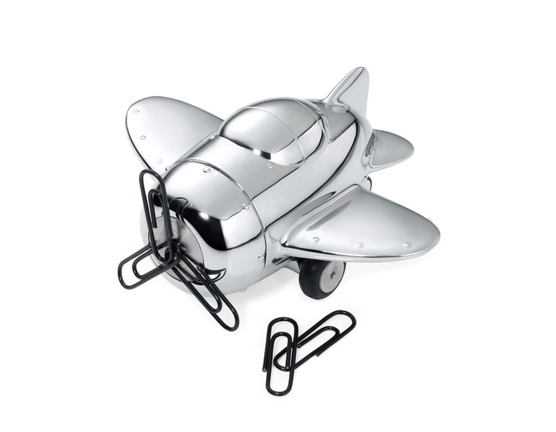 复古小飞机纸镇 - 收纳用品 - 其他金属 银色