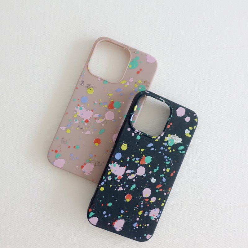 iphone 17 阿波的爱 质感印花手机壳iphone全系列 藕粉 / 黑色 可 - 手机壳/手机套 - 橡胶 粉红色