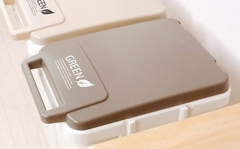 2入组 日本链接式环保垃圾桶45公升 - 深棕色浅棕色 - 垃圾桶 - 塑料 咖啡色