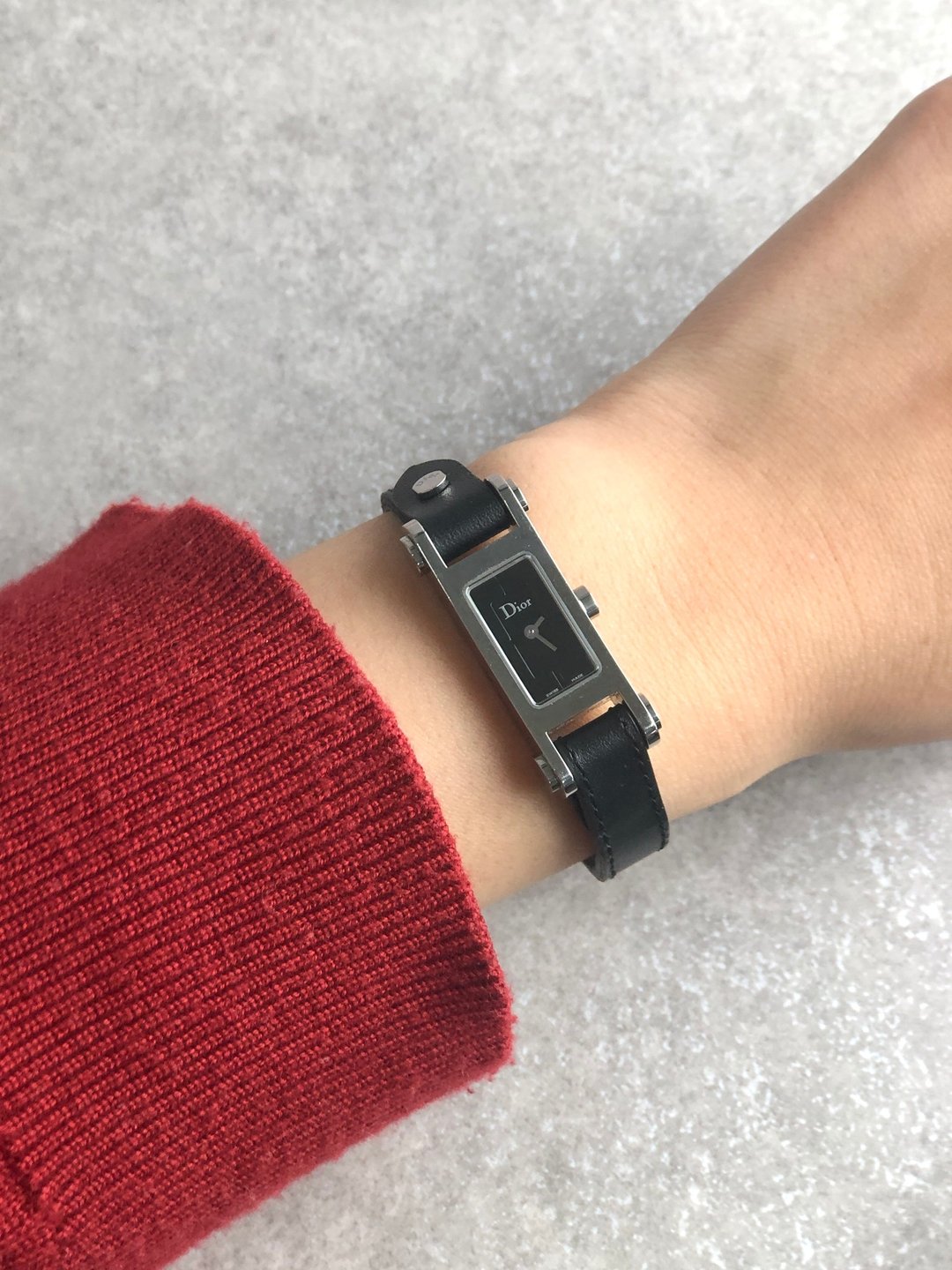 【日本直送 名牌中古包】Christian Dior クリスチャン ディオール 腕表 银色 D104-100 vintage 旧款 k26sup - 女表 - 真皮 银色