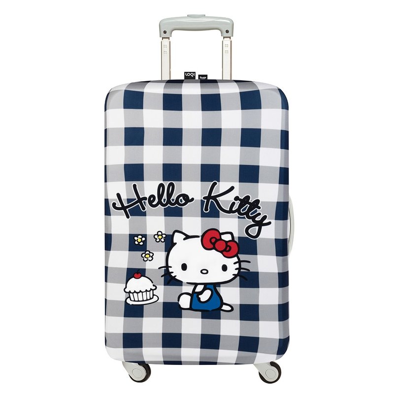 LOQI 行李箱外套-三丽鸥授权 HELLO KITTY蓝白格纹【L号】I 箱套 - 行李箱/行李箱保护套 - 其他材质 多色