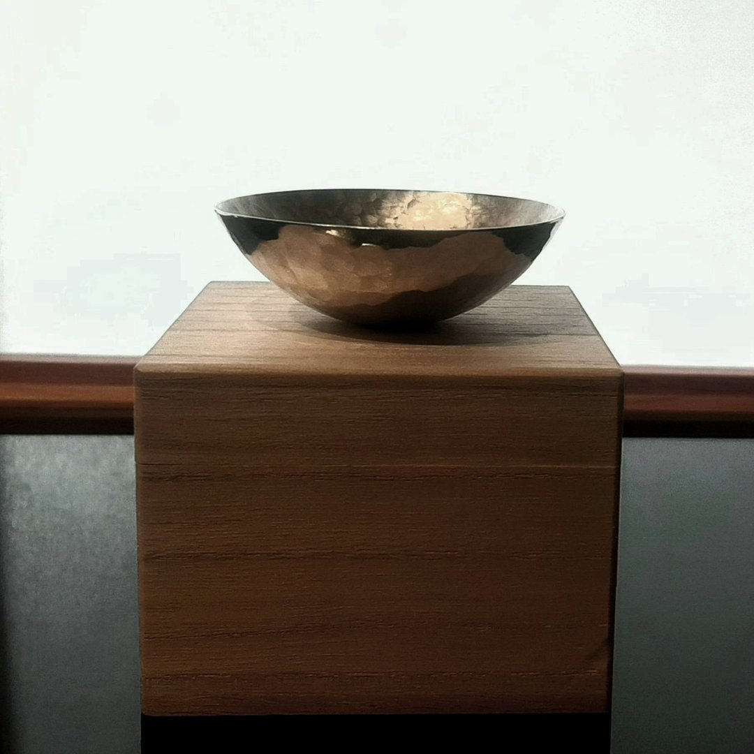 锻银锤目清酒皿    日式锻金初阶课程    1 对 1 教学 - 金工/饰品 - 纯银 