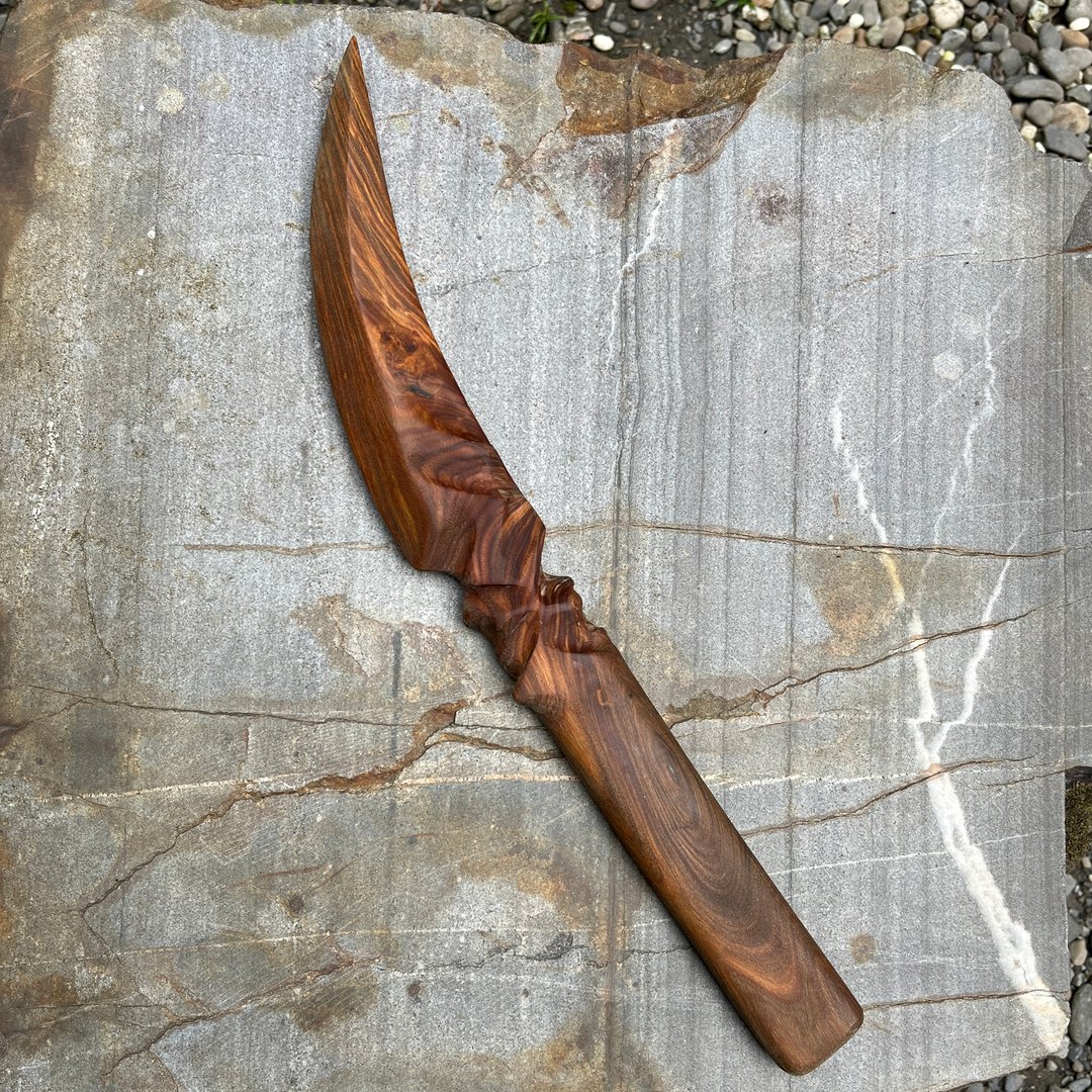 我贩剑　妖刀　魔哭　绿檀收藏艺品　匕首木刀小刀　魔剑纸镇 - 摆饰 - 木头 绿色