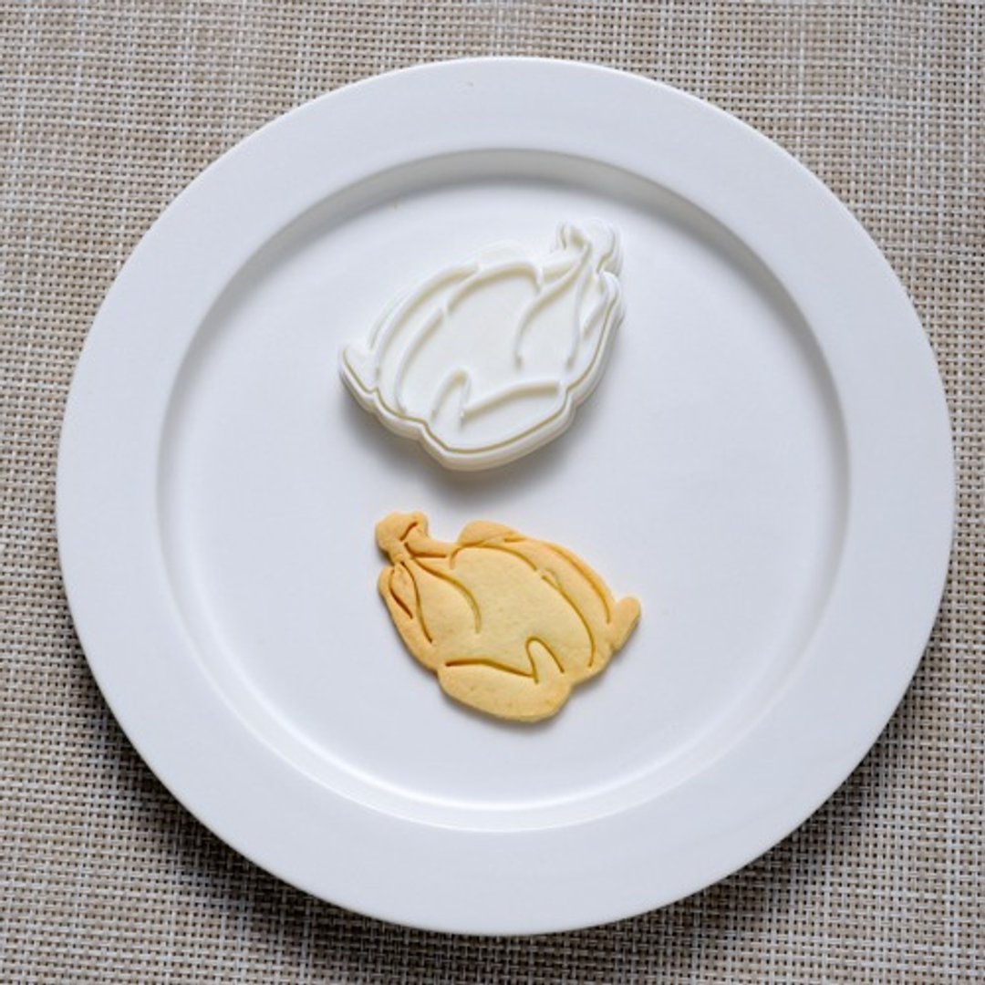 烤鸡（饼干模具/饼干模具） - 厨房用具 - 木头 