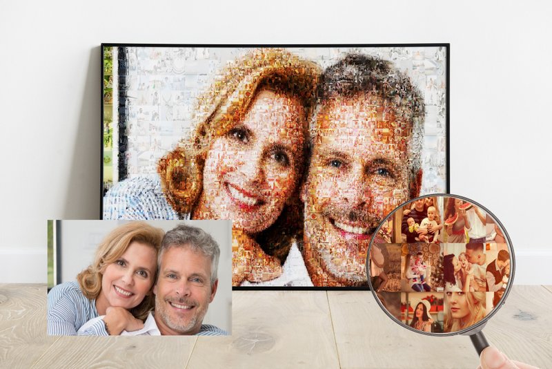 来自您的照片的照片拼贴自定义马赛克照片打印个性化马赛克 - 海报/装饰画/版画 - 其他材质 