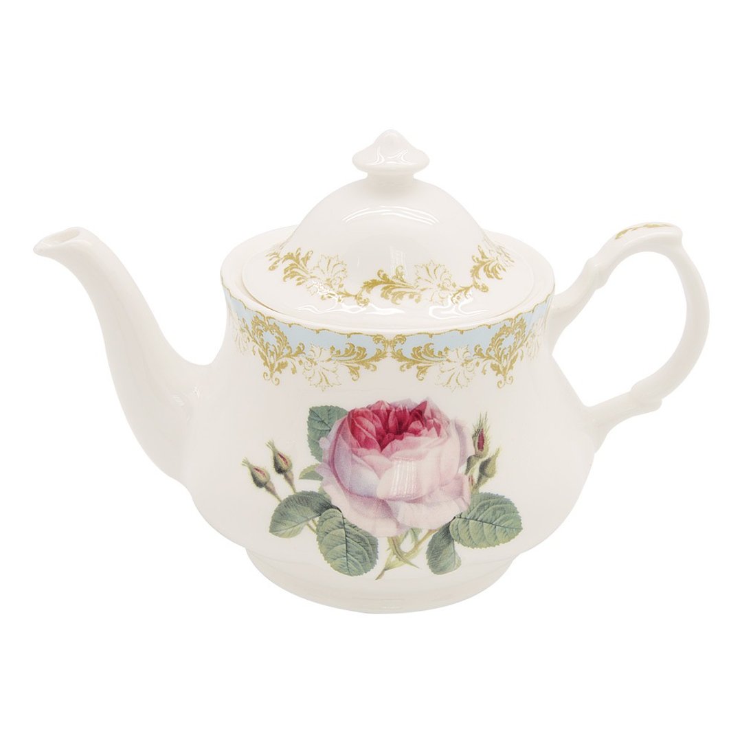 英国 RK | Vintage Roses 古典玫瑰园 天空粉蓝 1000ml 花茶壶 - 茶具/茶杯 - 瓷 多色