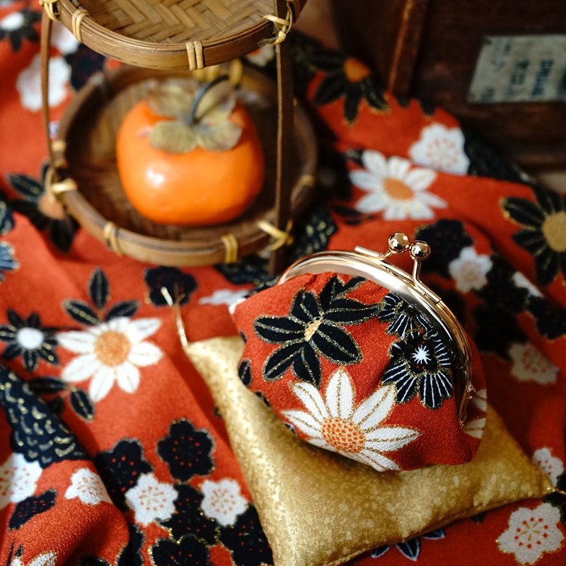 传统和服创意小肉包-柿柿如意|零钱包 - 零钱包 - 棉．麻 