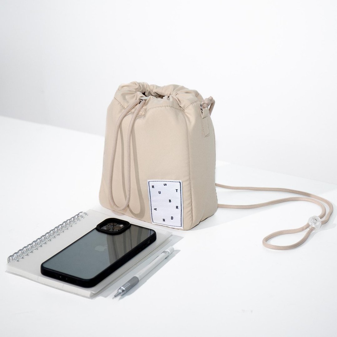 RUST BRAND / MINI FABRIC BUCKET BAG - CREAM - 其他 - 其他材质 卡其色
