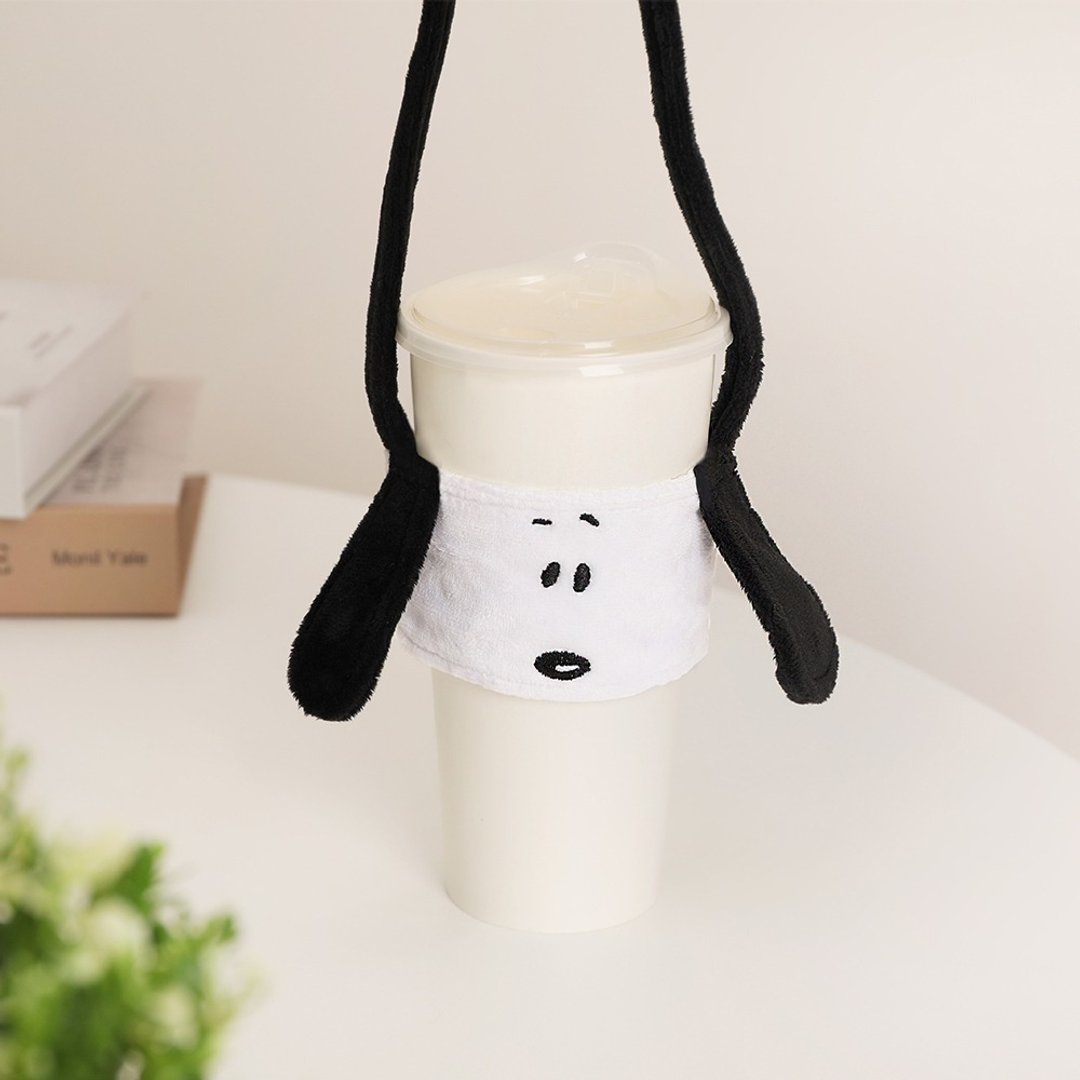 Peanuts史努比绒毛饮料杯套-Snoopy 饮料套 饮料袋 - 手提包/手提袋 - 聚酯纤维 多色