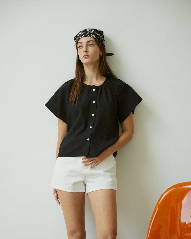 Bayday | EMMA BLOUSE | Black - 女装衬衫 - 其他材质 