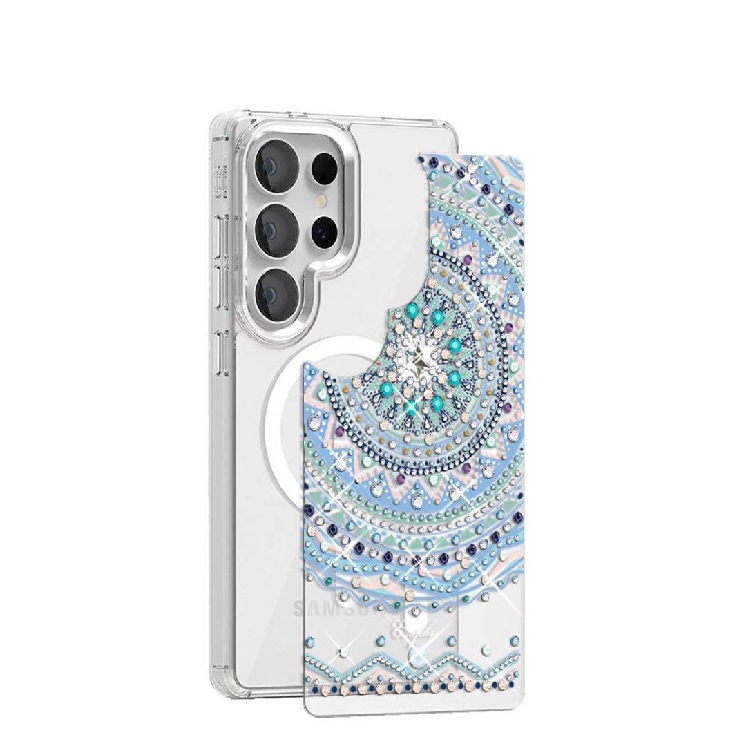 Samsung S26/S25/S24系列 可拆式磁吸片材彩钻手机壳 - 初雪图腾 - 手机壳/手机套 - 其他材质 多色