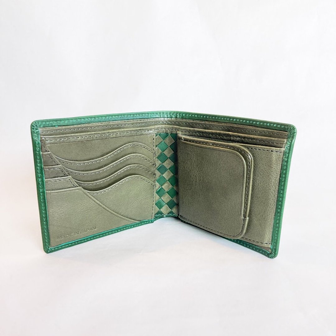 Extra Edition Basic Art Wallet Buttero GREEN x Barolo Olive Green - 皮夹/钱包 - 真皮 绿色