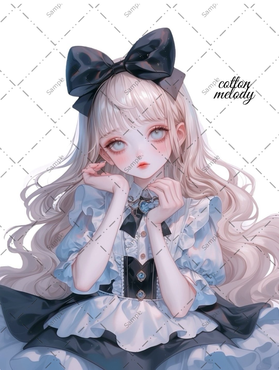 original sticker no.1300 人物贴纸 原创贴纸 人物贴纸 女孩贴纸 原创人物贴纸 - 贴纸 - 纸 