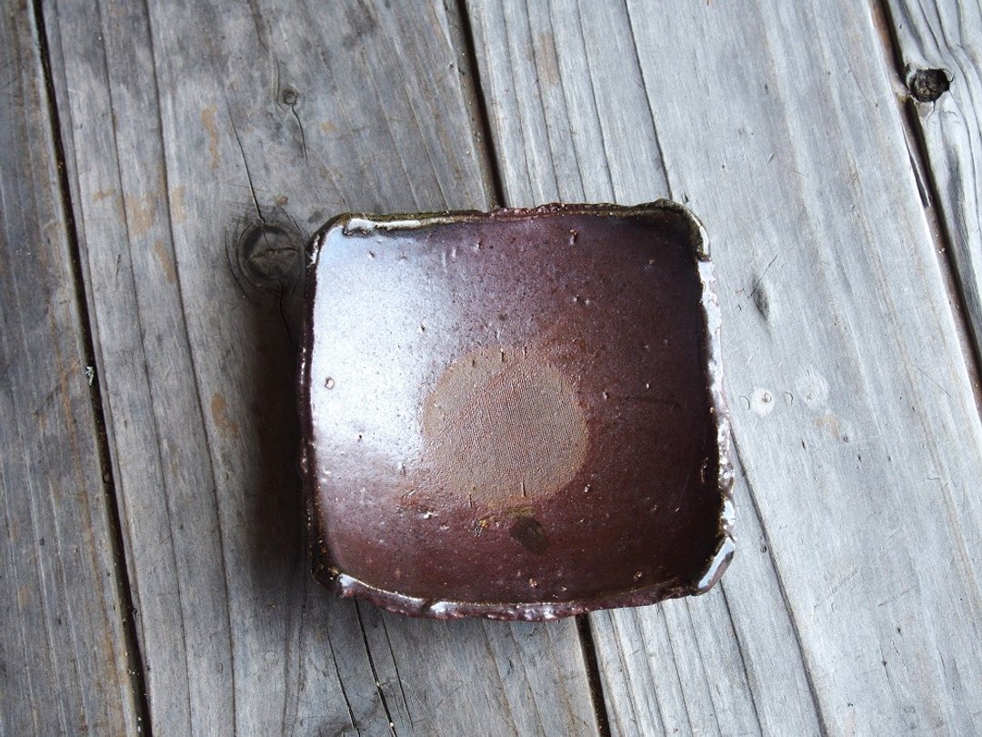 Bizen square plate sr 7 - 0 16 - 盘子/餐盘/盘架 - 陶 咖啡色