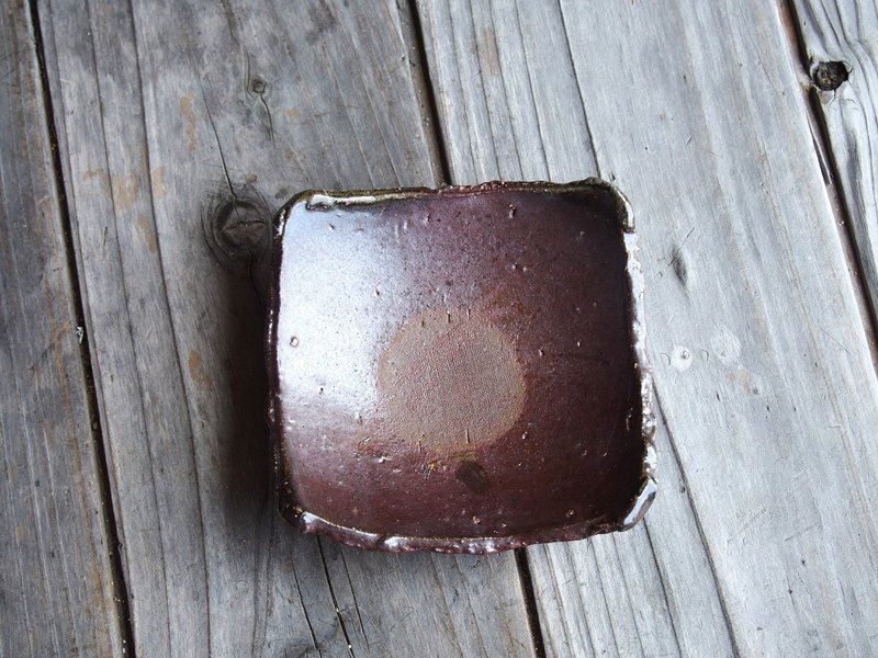 Bizen square plate sr 7 - 0 16 - 盘子/餐盘/盘架 - 陶 咖啡色