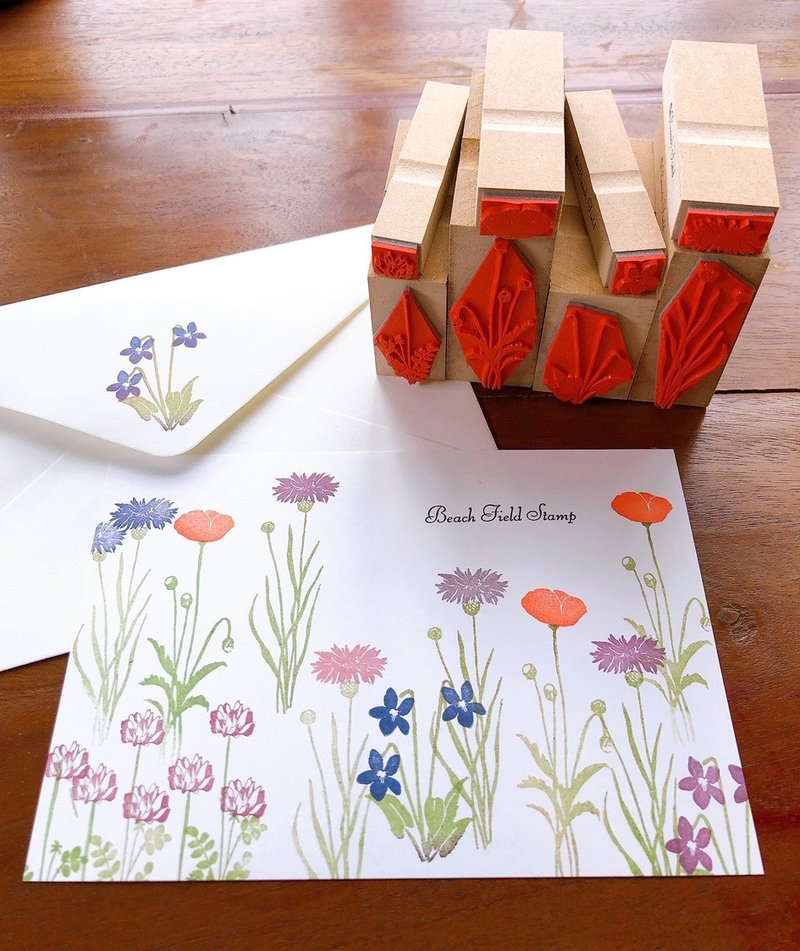 Wildflower stamp 8-piece set - 印章/印台 - 其他材质 