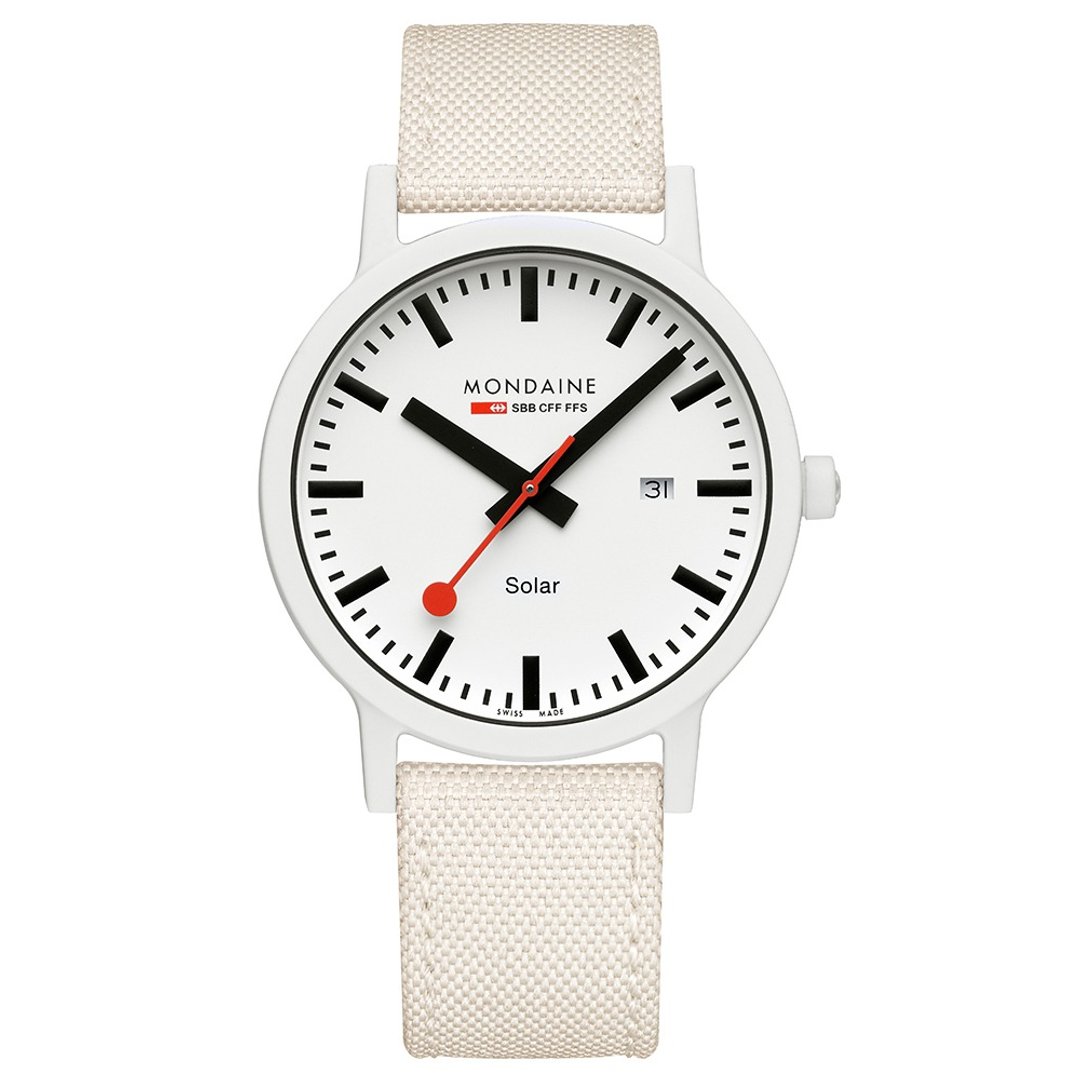 MONDAINE 瑞士国铁 essence Solar 太阳光动能永续腕表 41910LA /41mm - 女表 - 其他材质 白色
