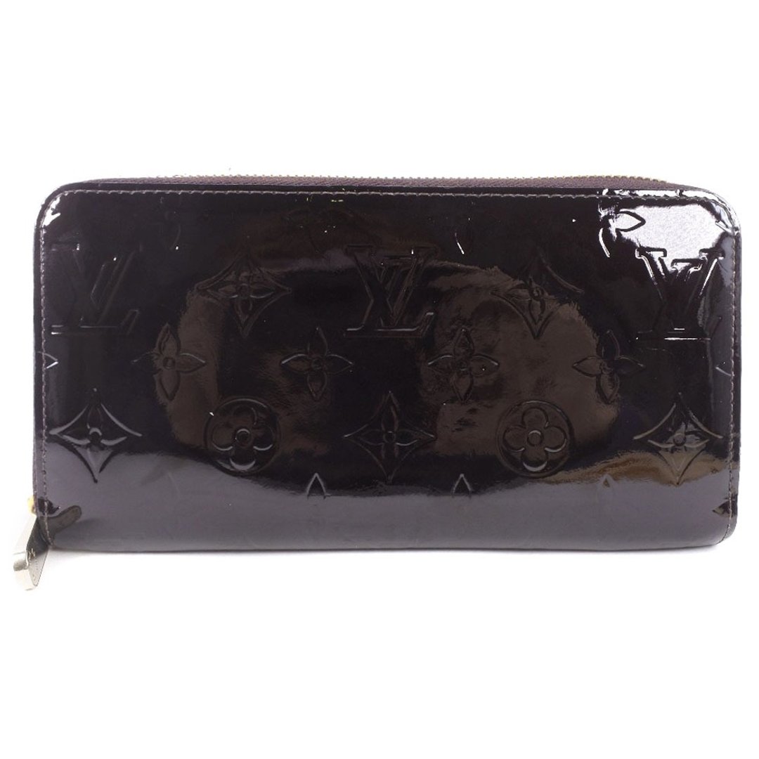 【日本直送】LOUIS VUITTON Zippy Wallet 拉链长夹 M93522 Monogram Vernis 漆皮 紫红酒红 CA0184【二手】 - 皮夹/钱包 - 真皮 红色