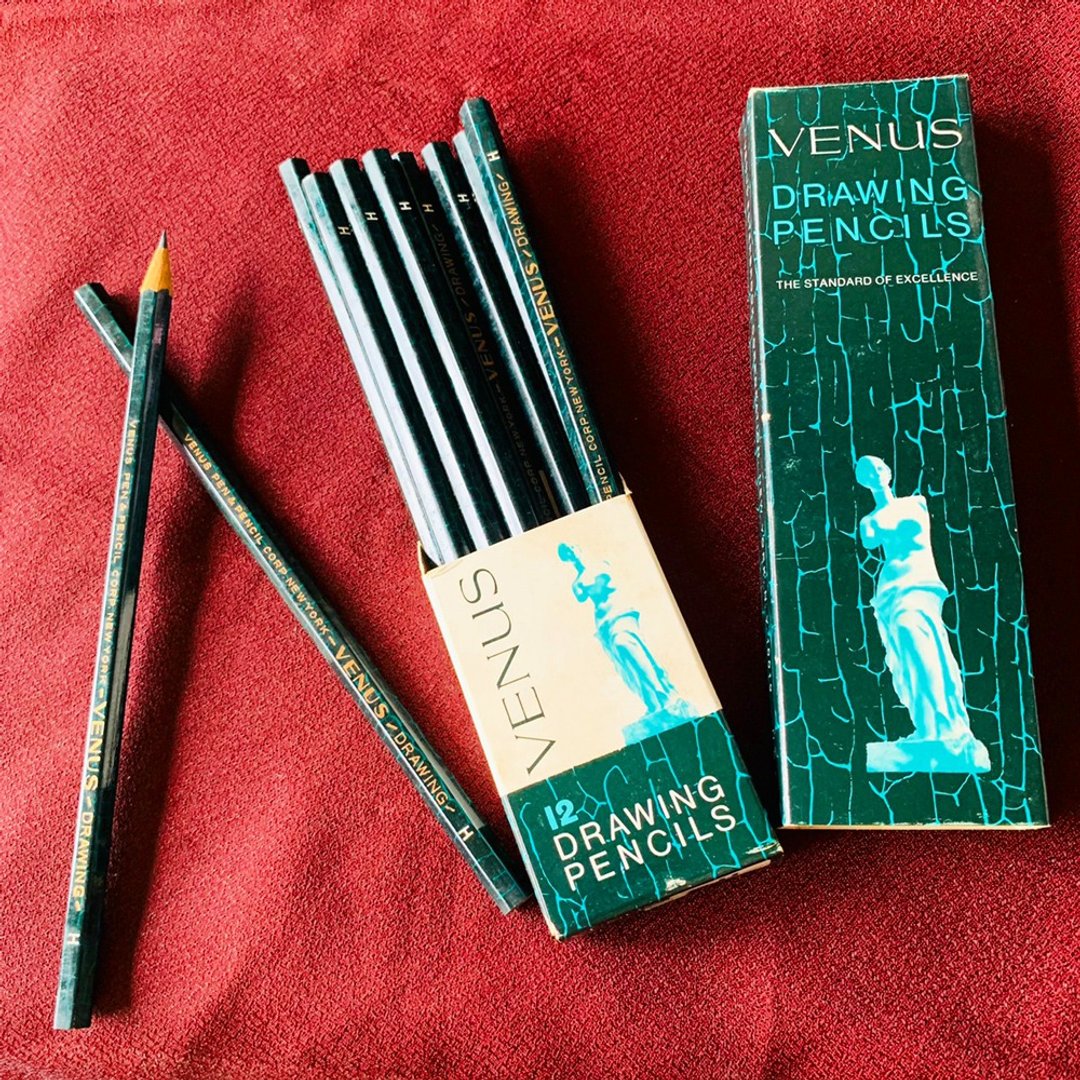 美国 VENUS PENCILS 维纳斯古典绘图 铅笔组 │ 素描 绘画 笔芯H - 铅笔/自动铅笔 - 木头 绿色
