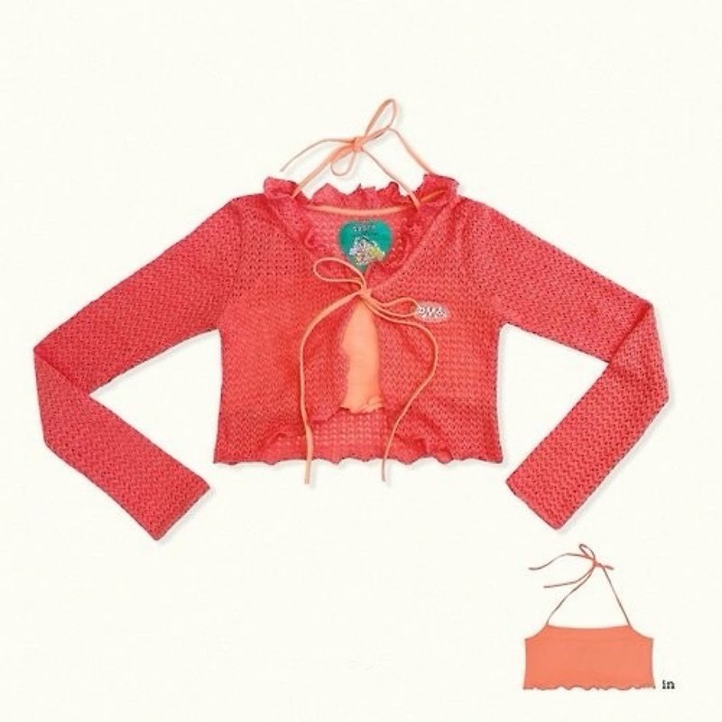 Enid Top Set (蜜桃橘) - 女装 T 恤 - 其他材质 多色