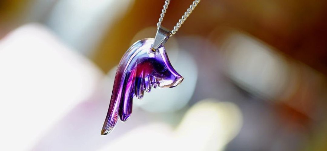 [Made to order] A guardian angel - 项链 - 玻璃 紫色