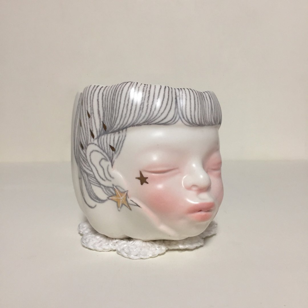星星王子杯-单个 - 花瓶/陶器 - 瓷 白色