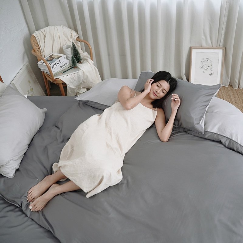 顶级100支纯天丝TM床包 被套 两用被-台湾制莱赛尔纤维床单/HST04 - 寝具 - 丝．绢 多色