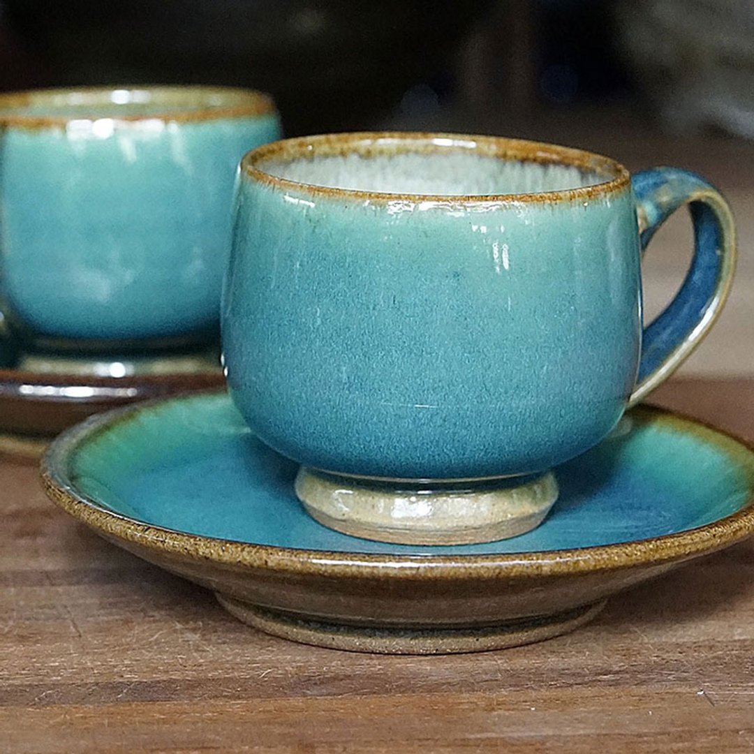 小樽烧咖啡杯组 - 咖啡杯/马克杯 - 陶 