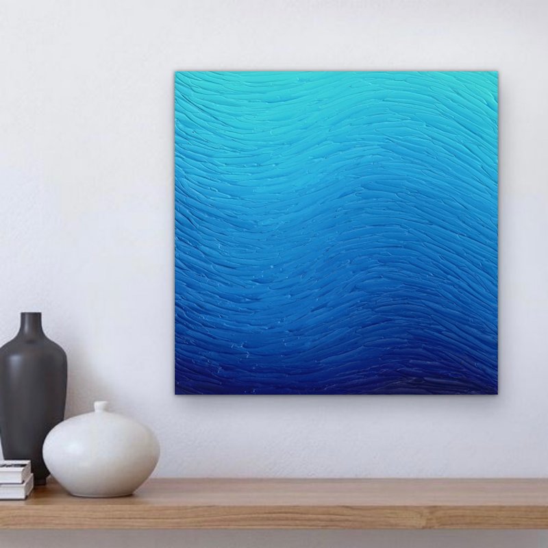 【海洋】可定制装饰画/蓝色抽象画/挂画北欧/渐变/简约风格 - 海报/装饰画/版画 - 压克力 蓝色