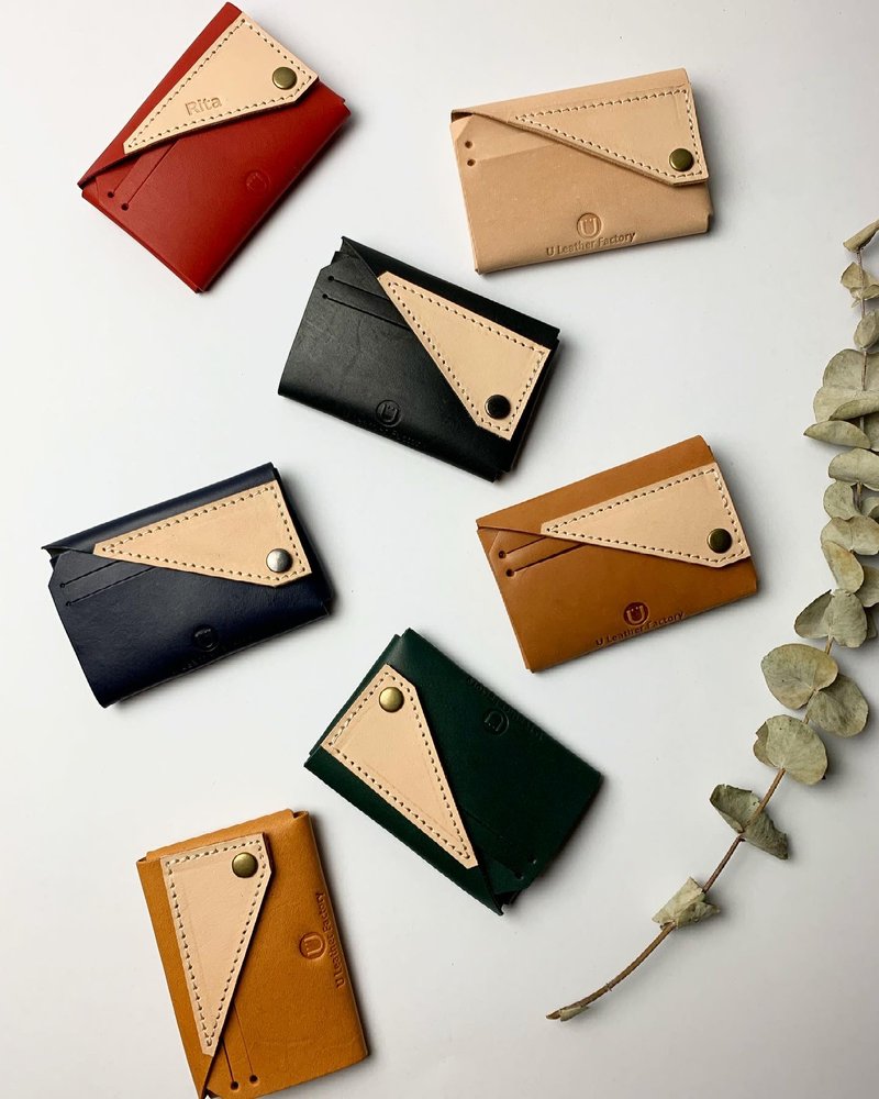 【免费刻名】设计款名片包2.0 l 卡片零钱包 l 名片盒 l 名片夹 l - 名片夹/名片盒 - 真皮 咖啡色