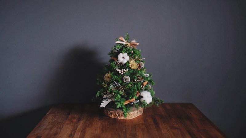 圣诞小树仔 ::: 手作雪松圣诞树 可干燥 干燥花 办公室疗愈小物 - 干燥花/捧花 - 植物．花 