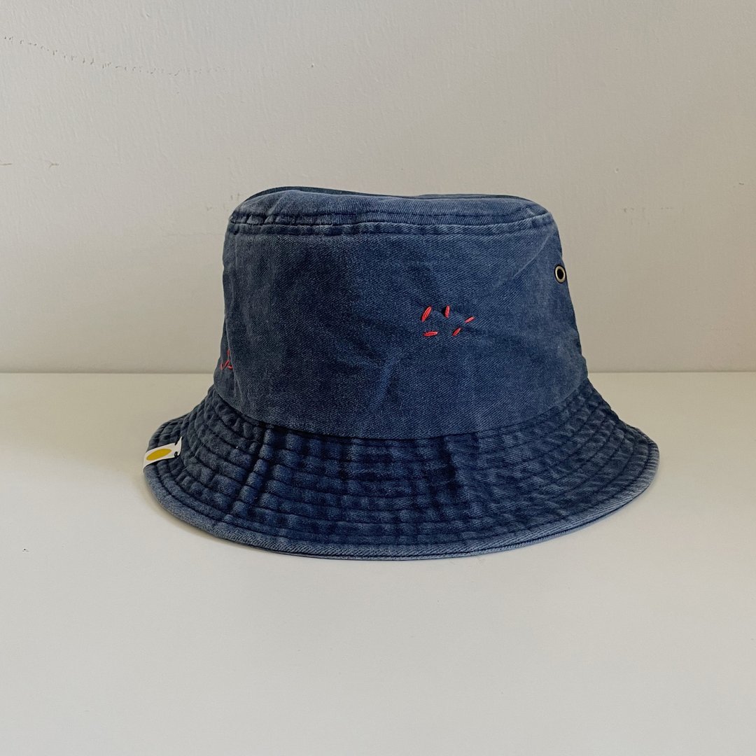 Donni Bucket Hat | Denim Blue - 帽子 - 棉．麻 卡其色