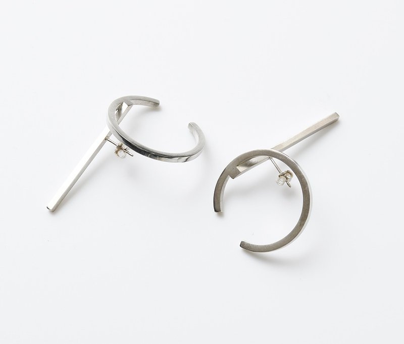 CP214 - 耳环/耳夹 - 其他金属 银色