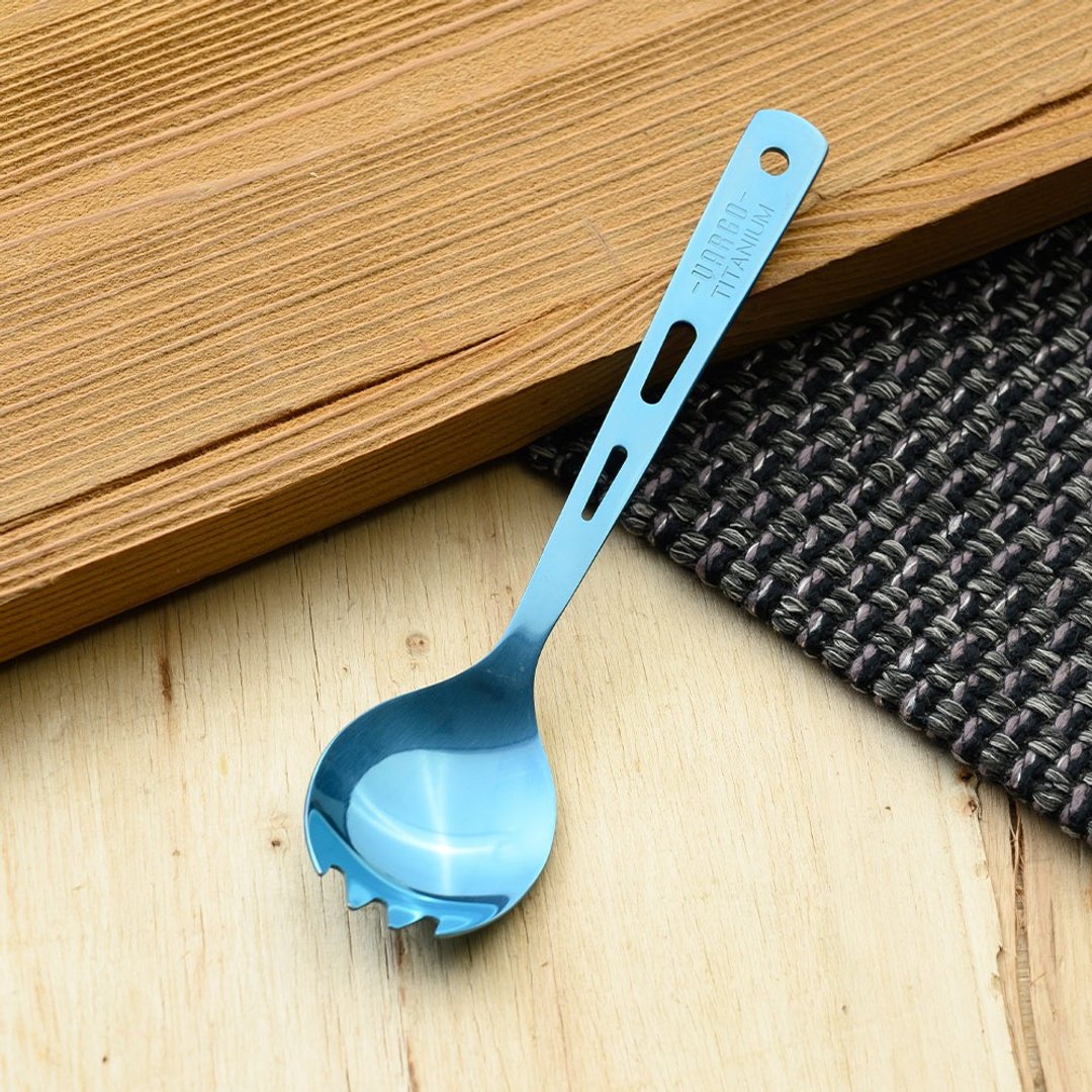 【美国 Vargo】 Titanium Spork 经典纯钛汤叉 蓝色 #T208 - 餐刀/叉/匙组合 - 其他材质 蓝色