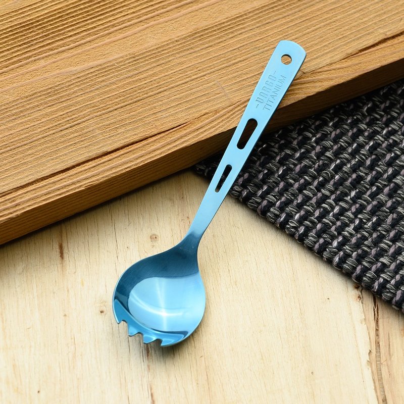【美国 Vargo】 Titanium Spork 经典纯钛汤叉 蓝色 #T208 - 餐刀/叉/匙组合 - 其他材质 蓝色