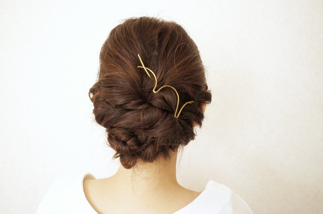 Hair clip　Hair accessories　(w) - 发饰 - 铜/黄铜 金色