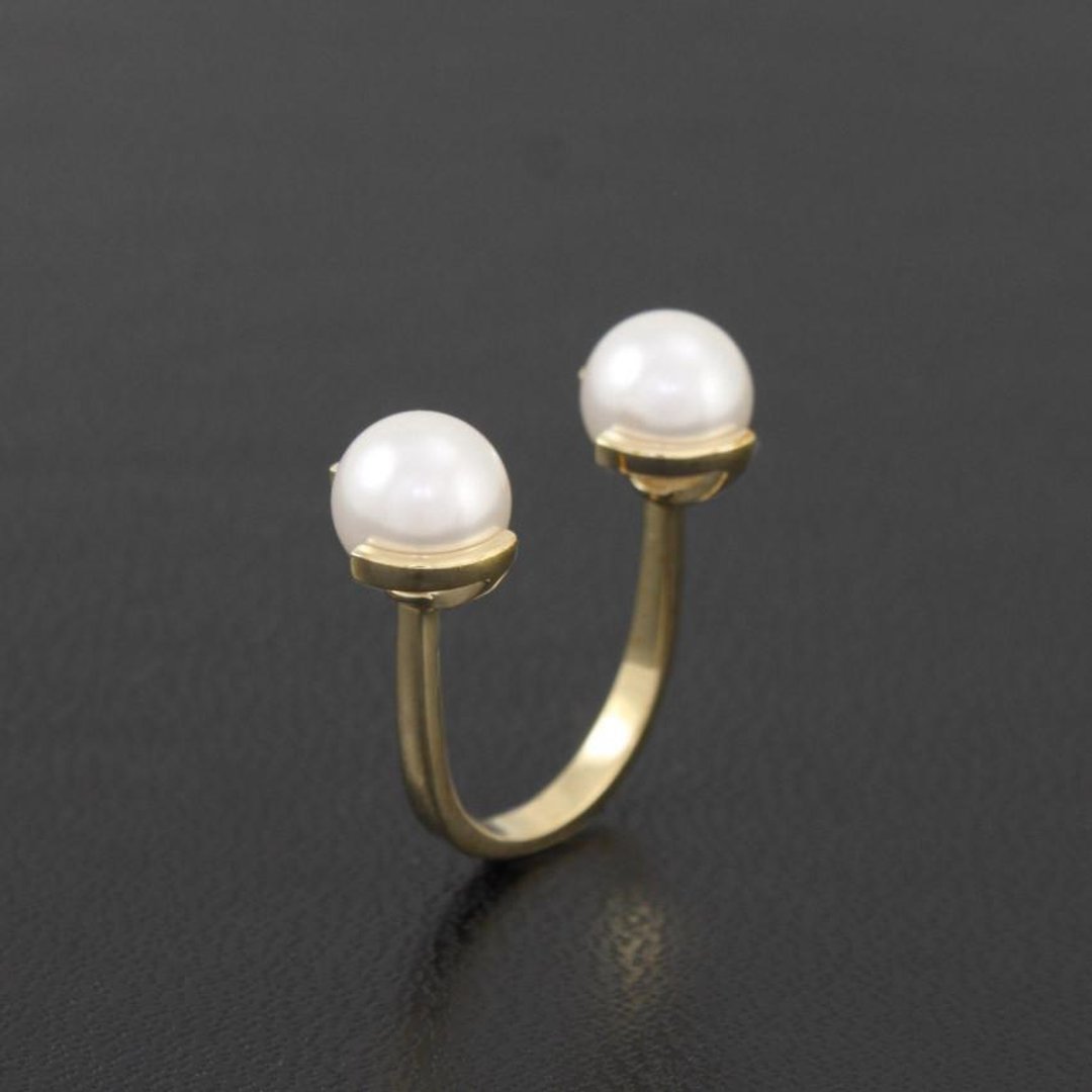 SWAROVSKI WHITE PEARL DUET RING 优雅白珍珠戒指 (DUET) - 戒指 - 其他金属 