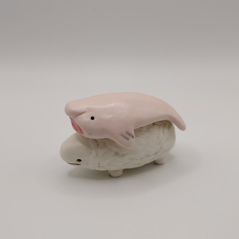 水滴鱼寿司(筷架+线香座组合) - 摆饰 - 陶 