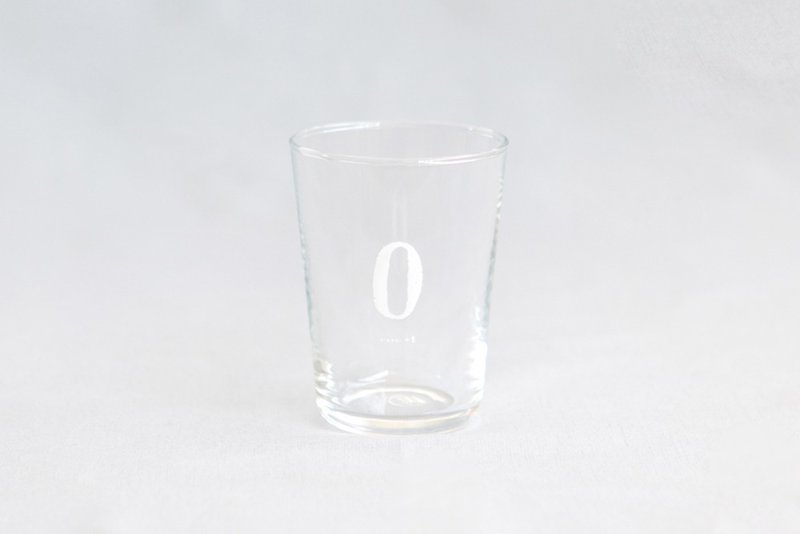 【+t企划】数字杯-白 0 - 玻璃杯 - 玻璃 透明