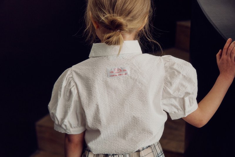 Linden Shirts(Girl) - 童装上衣 - 其他材质 蓝色