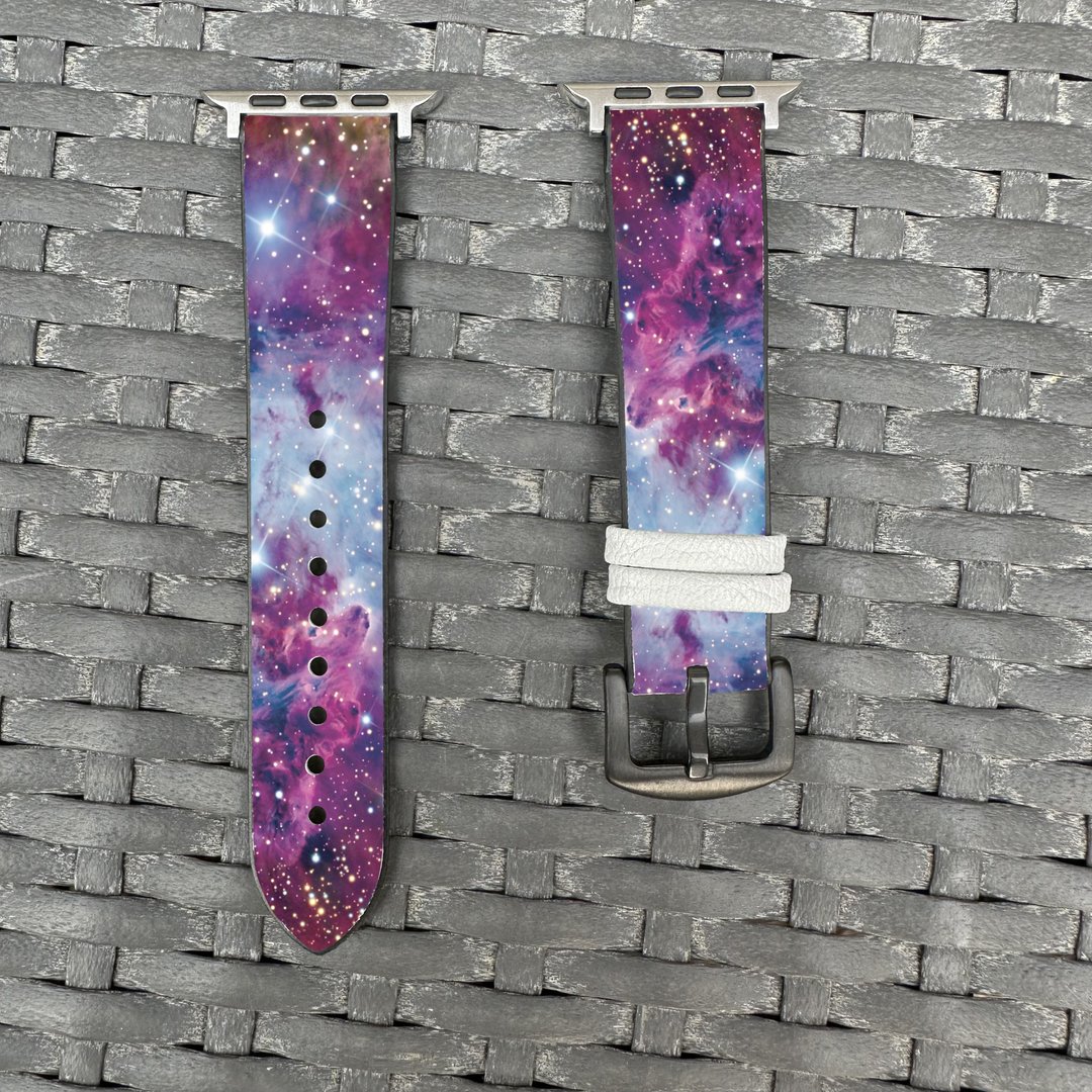 紫色星云设计 Apple Watch 潮流硅胶表带 - nebula - 表带 - 硅胶 多色