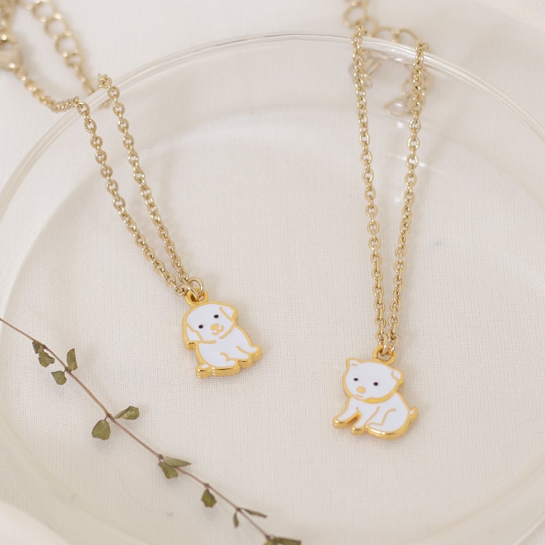 狗宝宝 拉布拉多 台湾犬 Labrador 手链 项链 宠物饰品 纸盒包装 - 手链/手环 - 珐琅 白色
