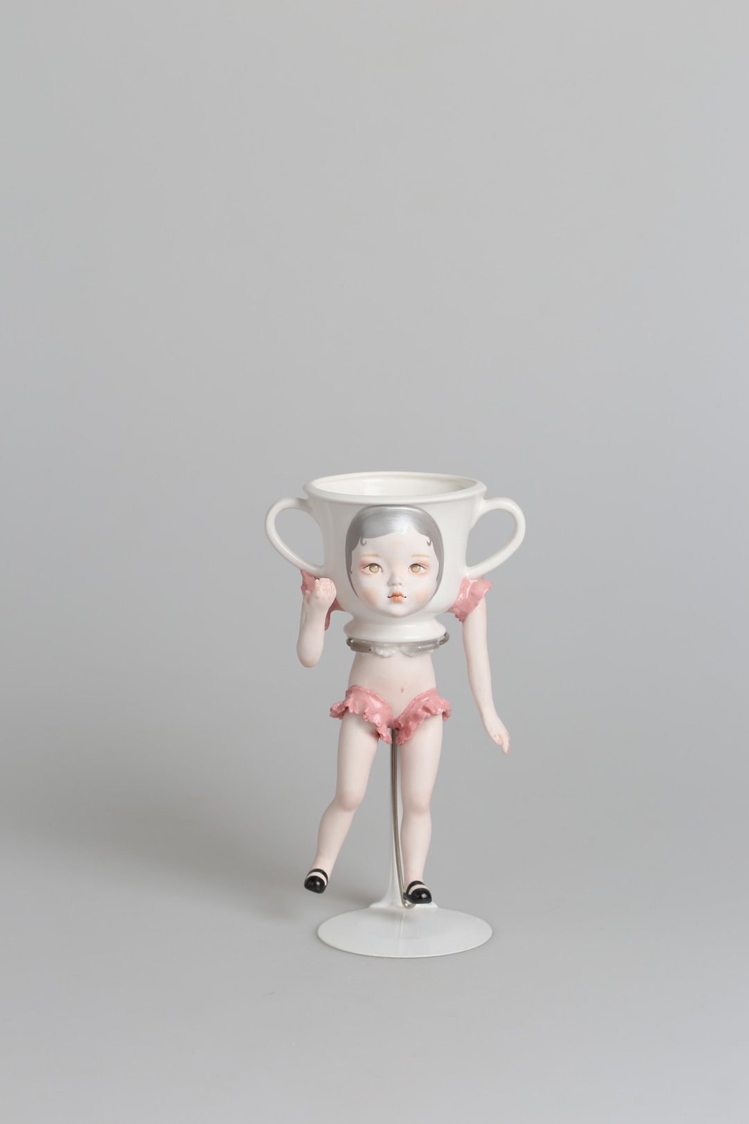 Hajju cup Les Bourgeois de Calais 04(仅一个) - 花瓶/陶器 - 瓷 粉红色