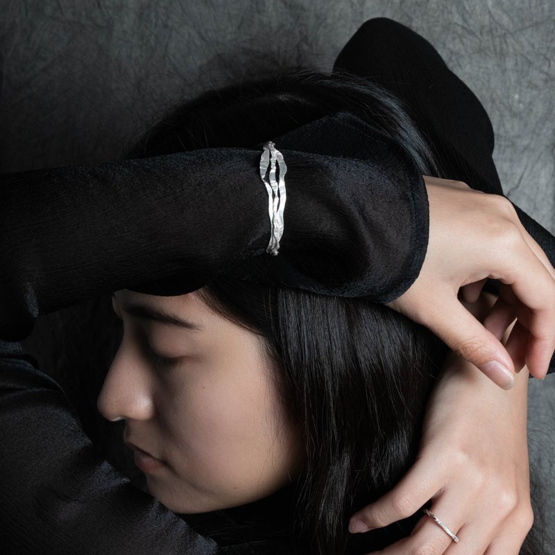 沉积 Sedimentary I 【壁】手镯 - 纯银 - 手链/手环 - 纯银 银色