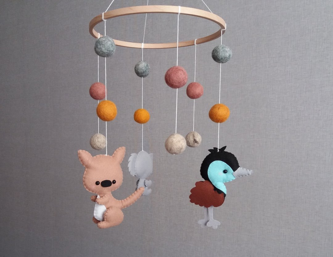 Baby mobile australia, Kangaroo mobile, Koala mobile, Koala bear, Hanging mobile - 玩具/玩偶 - 其他材质 多色